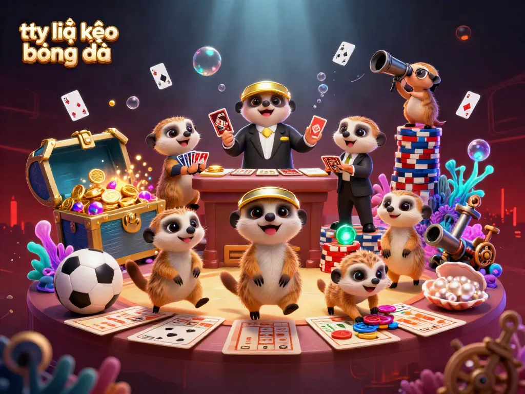 Engage with tỷ lệ kèo bóng đá in this lively meerkat sports betting scene filled with excitement and motion.