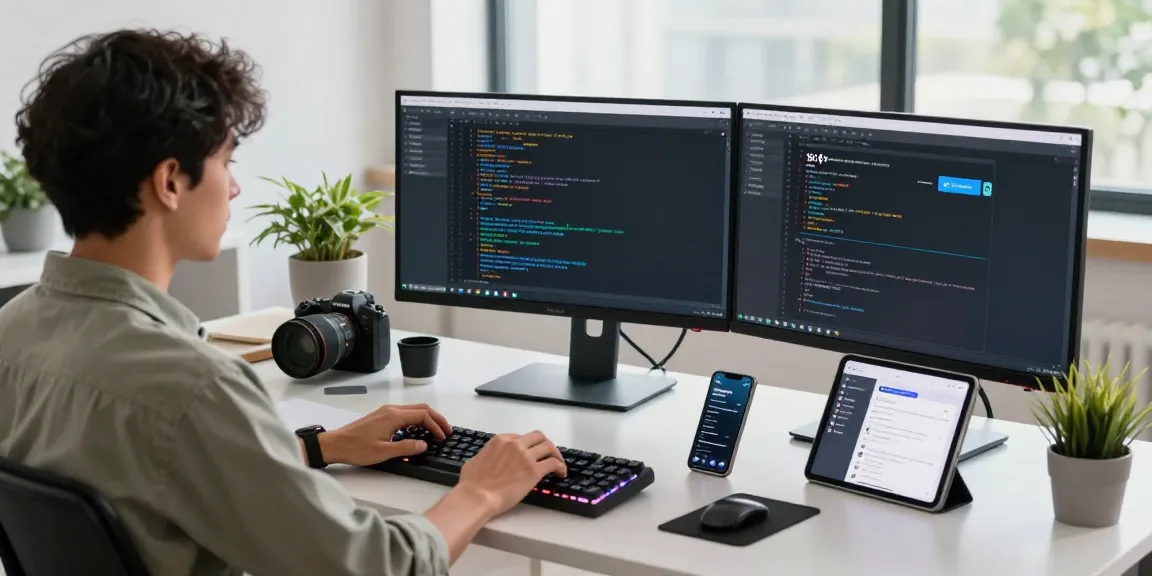 Exploring Telegram Download features in a modern tech workspace.