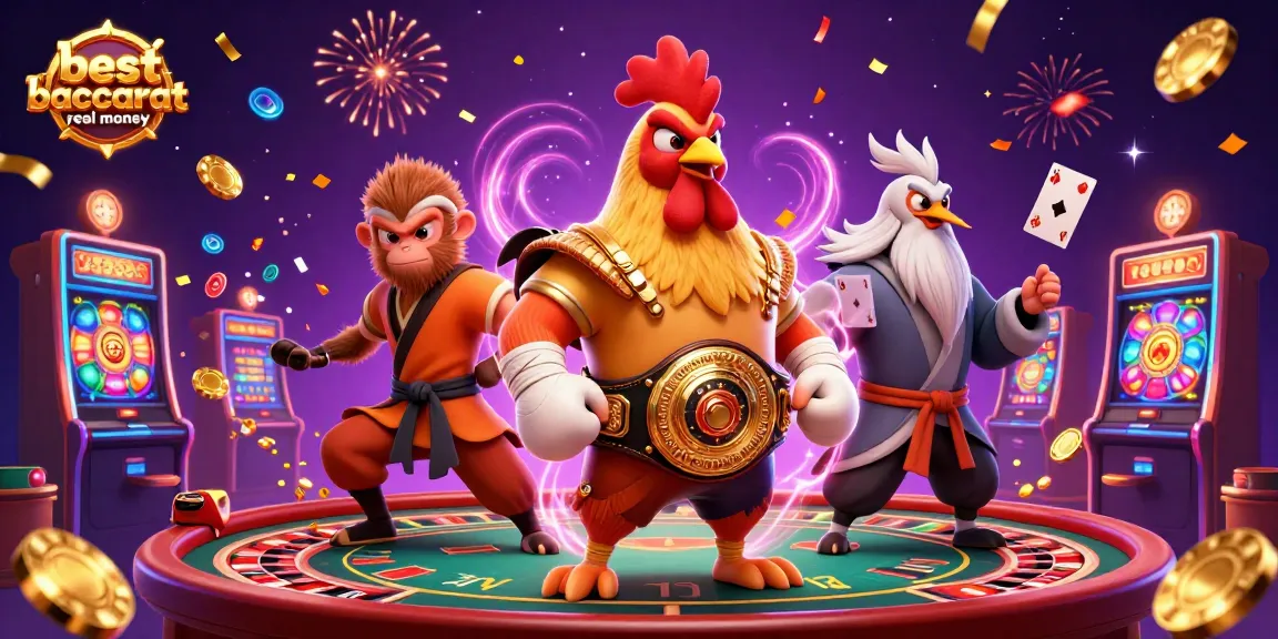 Experience the thrill of the best online baccarat real money with dynamic casino elements and vibrant characters.